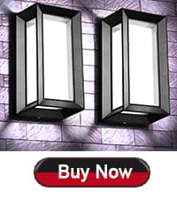 LEDMO Outdoor Wall Light 1800Lm Modern Outdoor Porch Light 3000K Bright Lighting Black Exterior Lighting Fixture Waterproof Christmas Fixture for House,Patio,Garage,Backyard,Hallway(2 Pack