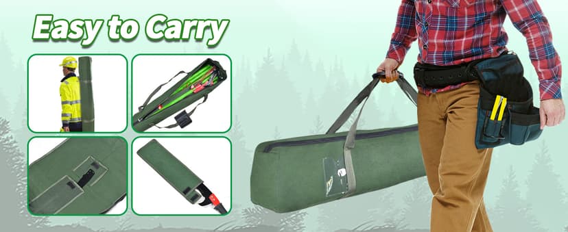 Scalebeard 26FT Pole Saws for Tree Trimming, Lightweight & Sturdy Tree Pruner with Thickened Saw Blade and Scissors for High Branches Trimming, Extendable Tree Trimmer for Pruning Palms and Shrubs