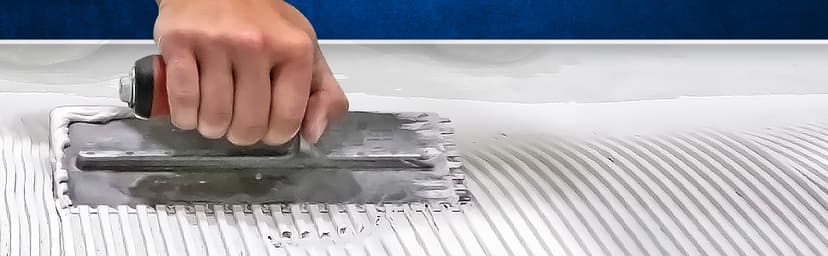 MARSHALLTOWN Standard Notched Trowel, Square Notch, 6x6x6 mm Notch Size, DuraSoft Left-Handed, Flooring and Tiling, Tile Tool, Made in the USA, 702SDL