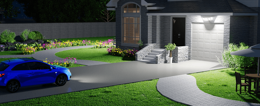 Olafus 100W Flood Light Outdoor, Switch Controlled 10000LM LED Security Light, IP65 Waterproof Outside Floodlight with 5 Adjustable Heads, 6500K Exterior Flood Light Fixture Wired for House Yard Black