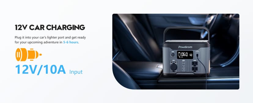 300W Portable Power Station, Powdeom 296Wh Power Bank with AC Outlet, Solar Generator Laptop Charger, Battery Backup Power Supply for Camping, Outdoors, Home Emergency Outage