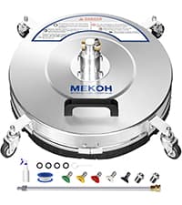 14” Electric Pressure Washer Surface Cleaner Attachment, 2500 PSI Universal Power Washer Accessories for Driveway Sidewalk Deck Patio Concrete Cleaning, 1/4" Quick-Connect, Dual Rotary Nozzles