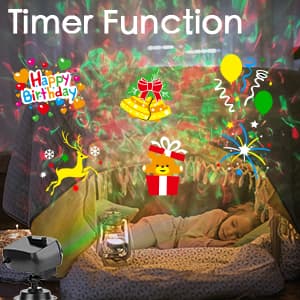 Christmas Projector Lights Outdoor, Upgrade Holiday Projection Light with Remote, 3D Ocean Wave & 72 HD Patterns, Waterproof Snowflake Projector for Xmas Party Yard Decor