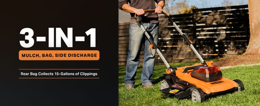 LawnMaster CLMF4819A 48V MAX* 19-inch Brushless Cordless Mower with 2X24V MAX* 4.0Ah Battery and a Dual Charger