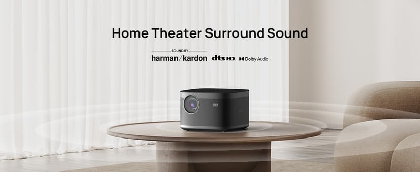 XGIMI Horizon Pro 4K Projector, 1500 ISO Lumens, Android TV 10.0 Movie Projector with Integrated Harman Kardon Speakers, Auto Keystone Screen Adaption Home Theater Projector