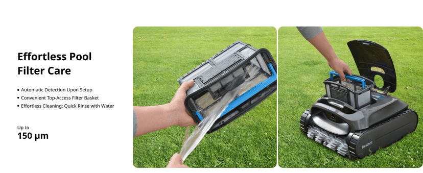 Beatbot AquaSense Cordless Robotic Pool Vacuum Cleaner with Filter Basket - Intelligent Path Opimization, Cleans Floor, Walls, and Waterline - Suitable for Above & In-Ground Pools up to 2,260 sq.ft.