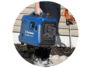 Westinghouse 2550 Peak Watt Super Quiet & Lightweight Portable Inverter Generator, RV Ready 30A Outlet, Gas Powered, CO Sensor, Parallel Capable, Long Run Time,Blue