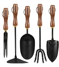 Gardening Tools Hand Rake, Stainless Steel Cultivator for Digging, Aerating Soil, and Weeding, Heavy Duty Garden Tool with Hanging Hole,Gardening Gifts for Women/Men