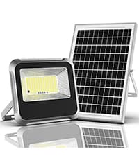 Engrepo Solar Lights Outdoor 10000LM Auto On/Off Dusk to Dawn Light with 20000mAh Battery, IP65 Waterproof Outside Solar Powered Security Flood Light with Remote Control for Wall Porch Shed Barn.