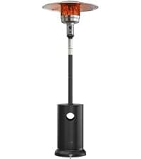 EAST OAK 50,000 BTU Patio Heater for Outdoor Use With Round Table Design, Double-Layer Stainless Steel Burner and Wheels, Outdoor Patio Heater for Home and Commercial, Bronze, 31.9" x 31.9" x 86.6"