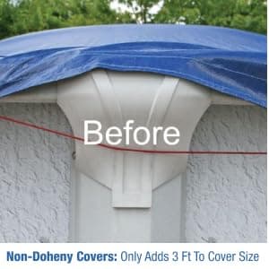 Doheny’s Commercial-Grade Winter Pool Covers for Above Ground Pools | Featuring Doheny’s Exclusive Tear Resistant Weave | The Best Winter Covers for Le$$! (12' x 24' Oval, Economy - 4 Yr.)