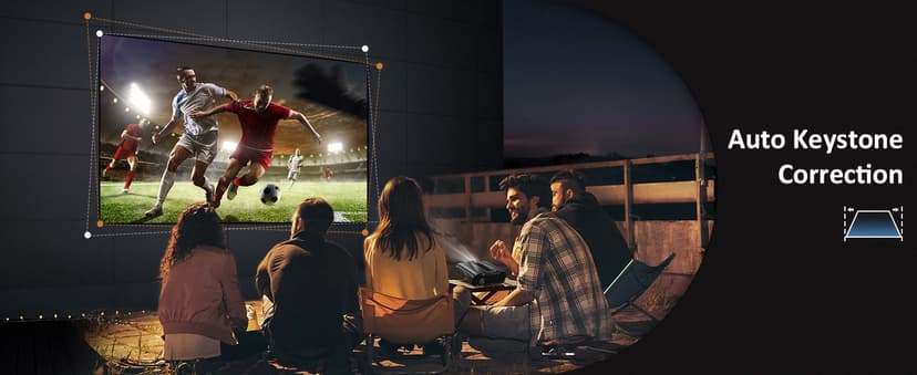 Daylight Projector 4K Ultra HD 1800 High ANSI Smart Home Theater with WiFi 6, Bluetooth, NFC, Streaming Apps, Bright Daytime Proyector, HDR10+, Auto Focus, HDMI 2.1 ARC USB for Movie Video Gaming CIVE