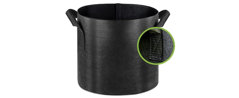 Utopia Home 5 Pack 5 Gallon Grow Bags, 300G Thickened Nonwoven Plant Fabric Pots for Outdoor, Grow Pots, Garden Plant Bags, Aeration Fabric Planter Bags for Fruits, Vegetables and Flowers