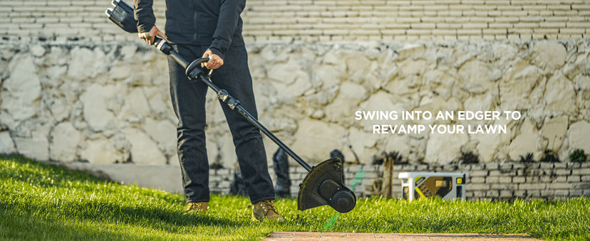 Litheli 2x20V 14" Brushless Cordless String Trimmer, Battery Powered Weed Eater, U20 Series Grass Trimmer with 2.5Ah Battery, Dual Line Bump Feed for Lawn Trimming, Lawn Care