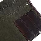 Luchuan Waterproof Waxed Canvas Tool Apron With the Adjustable Genuine Leather Belt (Black)