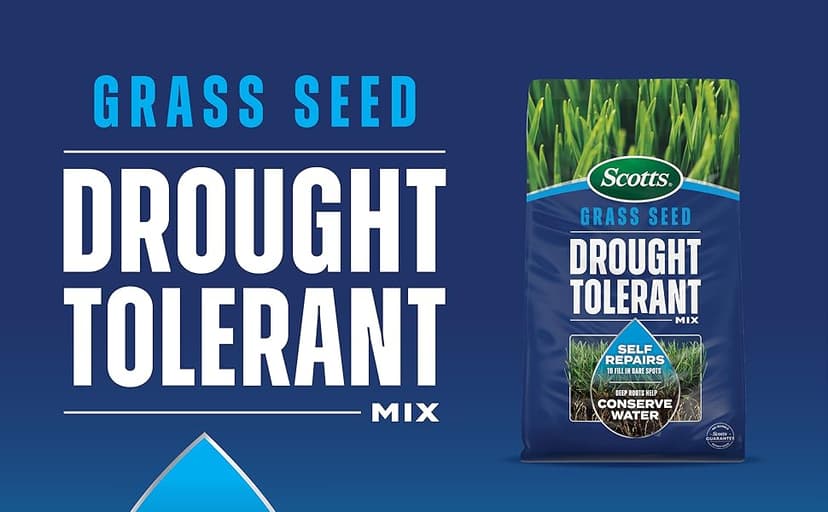 Scotts Grass Seed Drought Tolerant Mix, Kentucky Bluegrass and Tall Fescue Grass Seed Mix, Covers up to 2,000 sq. ft., 4 lb.