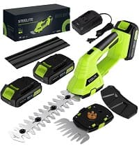 Steelite 13.2” Electric Lawn Mower for Small Yards - 2-in-1 Compact, Lightweight Brushless Motor, 21V 4.0Ah Battery & Charger Included, Green