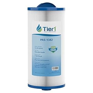 Tier1 Pool & Spa Filter Cartridge 2-pk | Replacement for Jacuzzi J300, J400, 6541-383, Pleatco PJW60TL-OT-F2S, Filbur FC-2715, Unicel 6CH-961, and More | 60 sq ft Pleated Fabric Filter Media