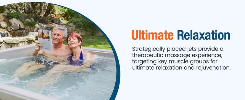 Lifesmart 5-Person Hot Tub, Portable Outdoor Spa w/LED, Waterfall, Cover & Ozonator, Sand