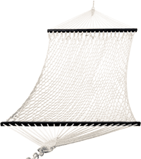 PNAEUT Double Rope Hammock with Stand Included, 12ft Heavy Duty Stand, 2 Person Traditional Cotton Rope Hammocks with Pillow for Outside Porch Patio Backyard Outdoor, Max 475lbs Capacity (Burlywood)