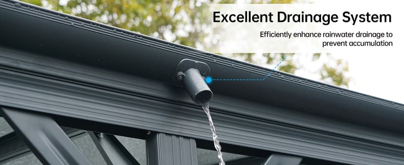 Real Relax Metal Carport 10 x 16ft with Heavy Duty Metal Frame & Pitched-Roof Polycarbonate Panel Canopy, Sturdy Canopy Shelter for Car, Truck, Pickup, SUV, Tractor, and Boat, Grey