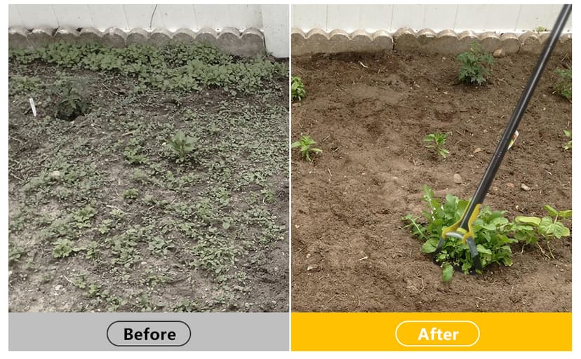 BsBsBest Scuffle Hoe Garden Tool, Stirrup Loop Hoe with 54 Inch Adjustable Long Hand, Great for Weeds in Backyard,Vegetable Garden