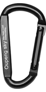 Carabiner Clip, 855lbs,3" Iron Heavy Duty Caribeaners for Hammocks, Camping Accessories,Hiking,Keychains,Outdoors and Gym etc,D Shaped Spring Hook Small Carabiners for Dog Leash,Harness and Key Ring.