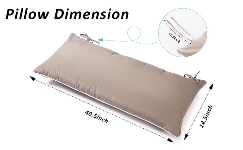36 inch Hammock Pillow for Net Company,Extra Large Outdoor Hammock Pillow with Ties