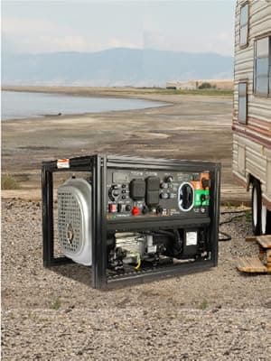 GENMAX DIY Open Frame Dual Fuel Inverter Generator, 4000W ultra-quiet 145cc engine,with Parallel and Series Capability with CO Alert, Ideal for Construction Job & Home backup power EPA Compliant