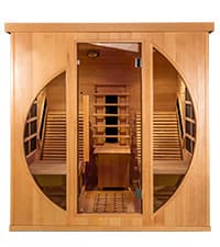 Smartmak Wood Home Steam Sauna, 3 Person Canadian Hemlock Traditional Luxurious Wooden Indoor Spa Room, with 3.5 kw Heater, Bluetooth Speaker, Rocks, Water Bucket, Spoon, Hygrothermograph, Lights