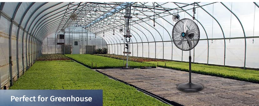 Tornado - 20 Inch High Velocity Metal Oscillating Pedestal Fan 5250 CFM - Commercial, Industrial Use Water-Resistant