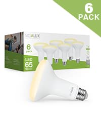 Sigalux Dimmable LED Flood Lights, BR30 Bulbs, 650LM 2700K Soft White, E26 Base, UL Listed, Pack of 6