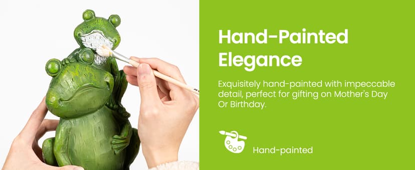 GIGALUMI Solar Garden Statues Loving Frog Garden Decor Figurine Lights for Outside, Yard Decorations Outdoor Patio Decor, Gardening Gifts for Women