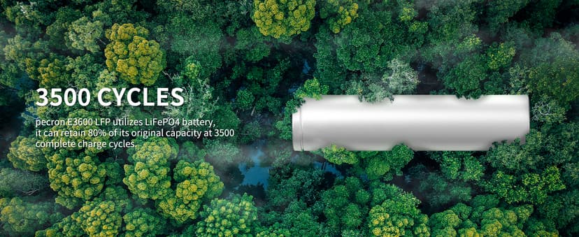 pecron E3600LFP Portable Power Station 3072Wh with Four Extended Batteries Trolley Kit, Expandable to 15360Wh, 5x3600W AC Outlets LiFePO4 Battery Backup Solar Generator for RV, Camping, CPAP