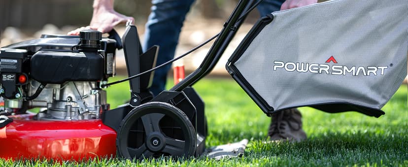 PowerSmart Gas Lawn Mower 21-Inch 144cc OHV Engine 3-in-1 Push Mower with Bagging
