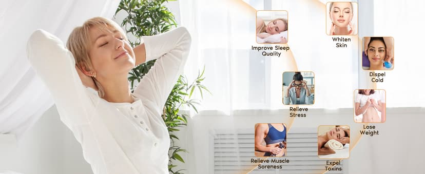 Portable Sauna Box with 3L 1200W Steamer, Personal Sauna Tent with 15 Adjustable Heat Levels, Steam Sauna Full Body for Home, Steam Room with Foldable Chair