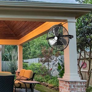 BILT HARD 4300 CFM 18 in. Outdoor Wall Mount Fan, 3-Speed Waterproof Wall Fan Industrial Grade High Velocity Outdoor Fans for Patio, Commercial, Garage, and Gazebo Use- UL Listed Black