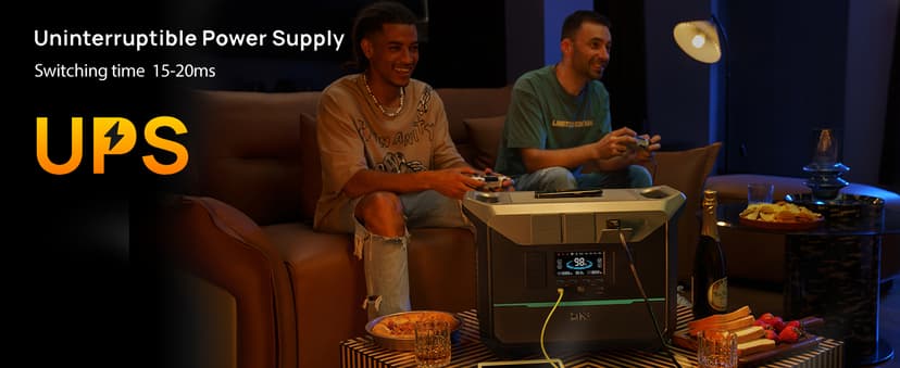 Portable Power Station 2000W, 2073.6Wh LifePO4 Battery Backup Station, 1.8 Hrs Fast Charging Solar Generator,Emergency Power Supply for Camping, Power Outage, Off-grid(Solar Optional)