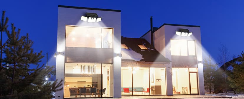 INCX Solar Lights Outdoor Waterproof, 3000 LM 156 LED Motion Sensor Outdoor Lights, 3 Heads Solar Powered Security Flood Light Motion Detected Spotlight for Patio Garage Yard Entryways, 2 Pack Black