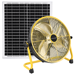 16" Large Solar Rechargeable Floor Fan, 15600 mAh 20W Solar Powered Portable Battery Fan for Home Outdoor Camping Gazebo Chicken Coop Greenhouse Barn, with 360° Adjust Tilt