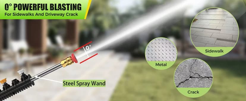 Electric Pressure Washer - GUIFIN Portable Power Washer with Soap-Adjustable Tank, Steel Spray Wand, 4 Pressure Tips, 6.6 FT Inlet & 23 FT Outlet Hose, 3800PSI & 2.4GPM, for Patio/Car/Driveway/Fence