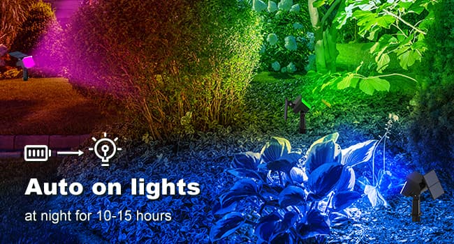 Solar Spot Lights Outdoor Color Changing 27 LEDs Solar Light Outdoor Waterproof 9 Lighting Modes Multicolor RGB Solar Powered Christmas Lights Adjustable Colored Landscape Spotlights- 10 Pack