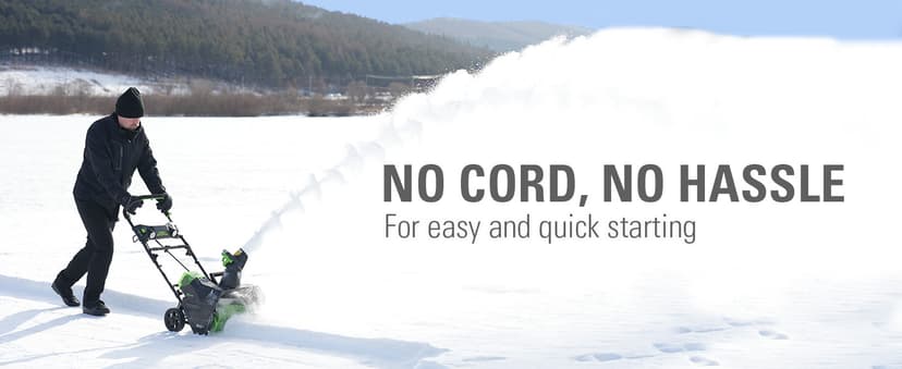 Greenworks 80V (75+ Compatible Tools) 20” Brushless Cordless Snow Blower, 2.0Ah Battery and Charger Included