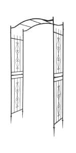 VINGLI Garden Arbor, Arch Archway for Wedding Ceremony Party, Steel Garden Trellis for Plant Climbing, Christmas Decorations Pergola for Backyard, Lawn (Black)