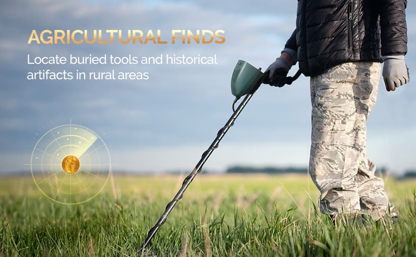 Metal Detector for Adults Professional - IP68 Waterproof Metal Detector, High Accuracy, A-M, Disc, Notch & Pinpoint Modes, Bigger LCD Display, 10” Waterproof Search Coil, New Advanced DSP Chip