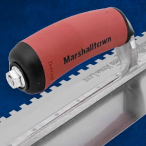 MARSHALLTOWN Standard Notched Trowel, Square Notch, 6x6x6 mm Notch Size, DuraSoft Left-Handed, Flooring and Tiling, Tile Tool, Made in the USA, 702SDL