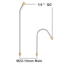 18FT Telescoping Pressure Washer Wand, Pressure Washer Extension Wands, Power Washer Gutter Cleaner with 5 Spray Nozzle Tips, 2 Hose Adapters