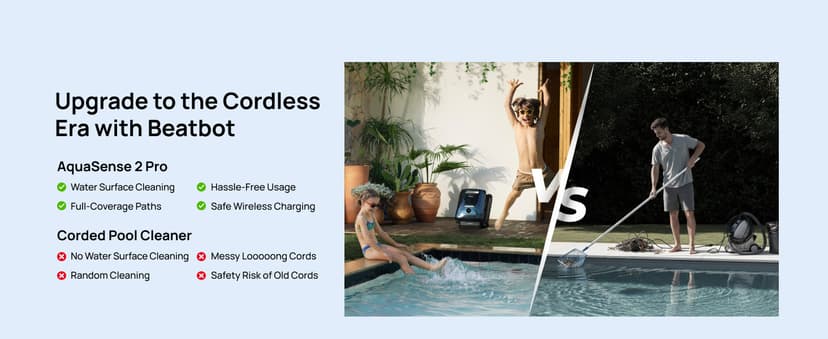 Beatbot AquaSense 2 Pro Cordless Robotic Pool Cleaner, Unmatched 5-in-1 Cleaning, Surface Parking, Pool Skimmer with APP Control, Water Clarification, for Pools up to 3,875 Sq.ft– Obsidian