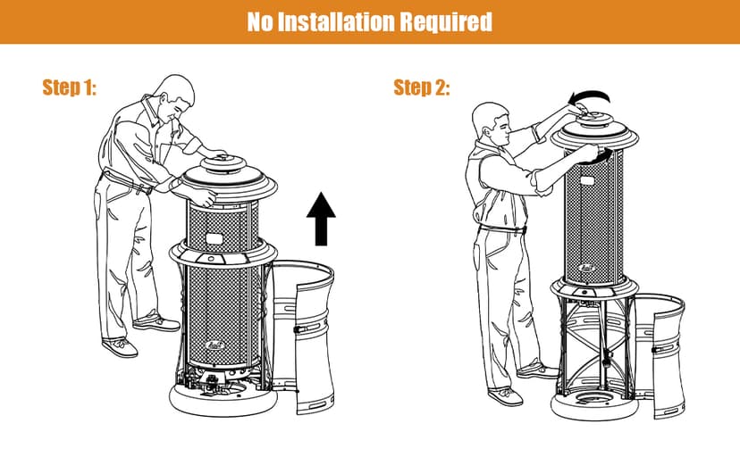 BALI OUTDOORS Gas Patio Heater - Floor-Standing Outdoor Commercial Heater, Round Dancing Flame, Wheels, Glass Tube, Suitable For Balcony, Veranda, BBQ Party