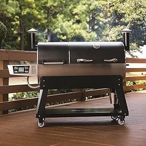 recteq DualFire 1200 Wood Pellet Smoker Grill, Wi-Fi Electric Pellet Grills, Dual Chambers for Hot and Fast + Low and Slow Cooking Grills